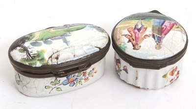 Lot 85 - Mixed Lot: A pair of antique enamel mustard...