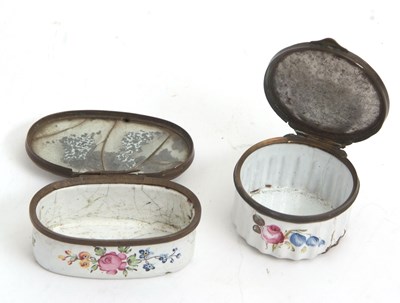 Lot 85 - Mixed Lot: A pair of antique enamel mustard...
