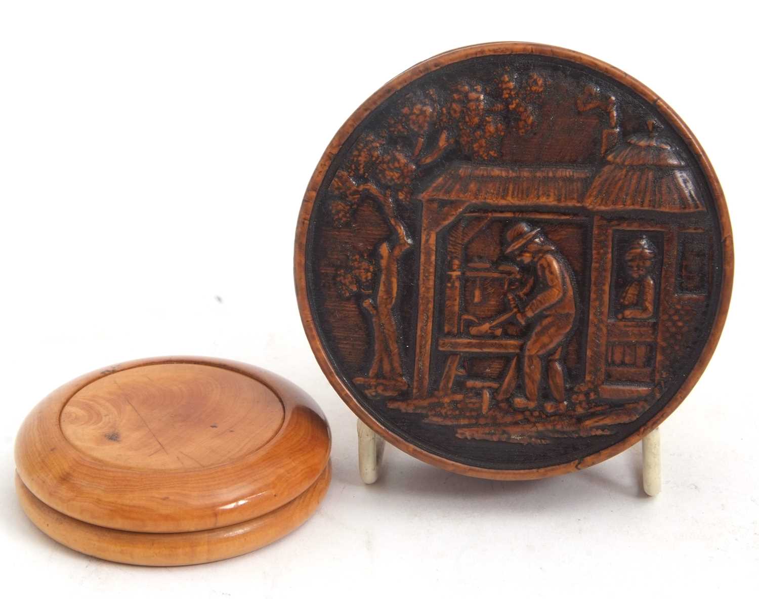 Lot 88 - Mixed Lot: An antique French pressed burr...