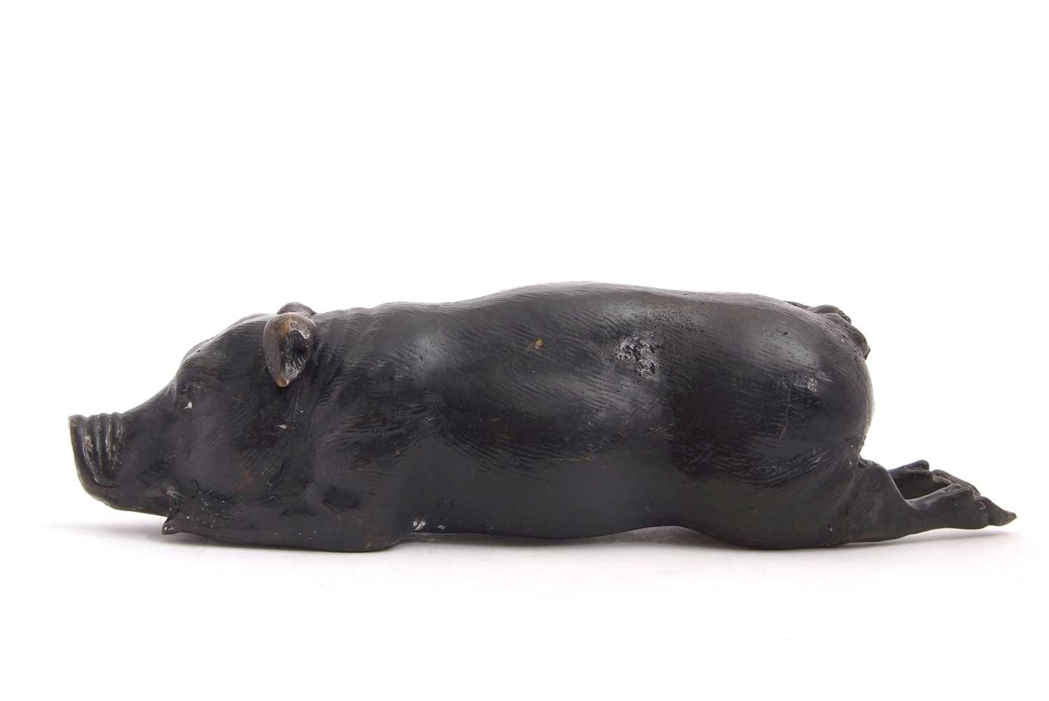 Lot 92 - Mixed Lot: A cast bronzed model of a toad,...