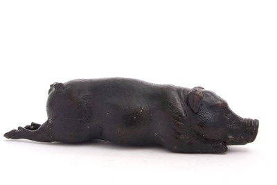 Lot 92 - Mixed Lot: A cast bronzed model of a toad,...