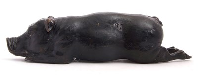 Lot 92 - Mixed Lot: A cast bronzed model of a toad,...
