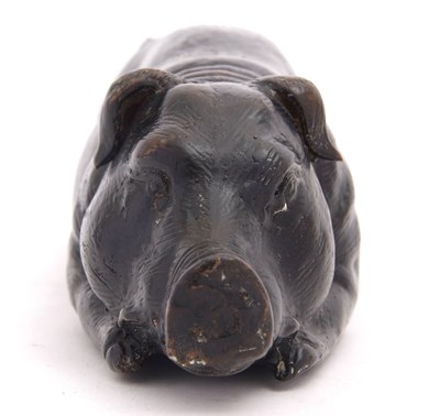 Lot 92 - Mixed Lot: A cast bronzed model of a toad,...
