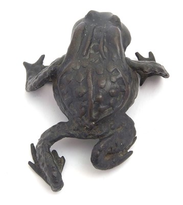 Lot 92 - Mixed Lot: A cast bronzed model of a toad,...