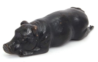 Lot 92 - Mixed Lot: A cast bronzed model of a toad,...
