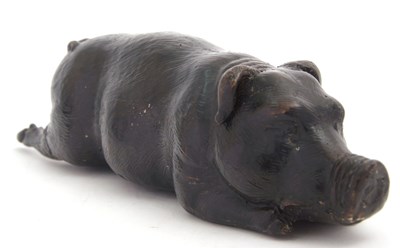 Lot 92 - Mixed Lot: A cast bronzed model of a toad,...