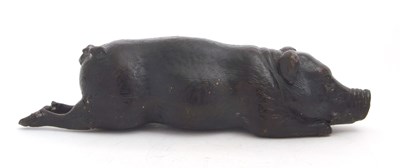 Lot 92 - Mixed Lot: A cast bronzed model of a toad,...