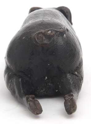 Lot 92 - Mixed Lot: A cast bronzed model of a toad,...