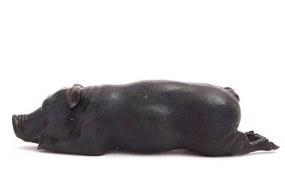 Lot 92 - Mixed Lot: A cast bronzed model of a toad,...
