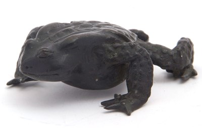 Lot 92 - Mixed Lot: A cast bronzed model of a toad,...