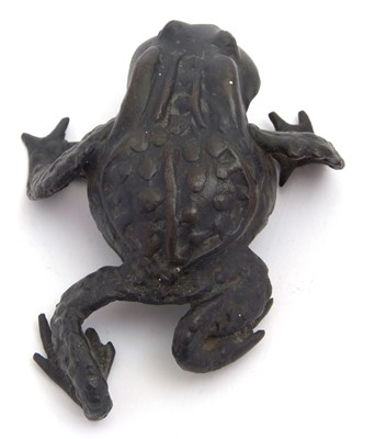 Lot 92 - Mixed Lot: A cast bronzed model of a toad,...
