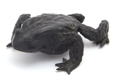 Lot 92 - Mixed Lot: A cast bronzed model of a toad,...