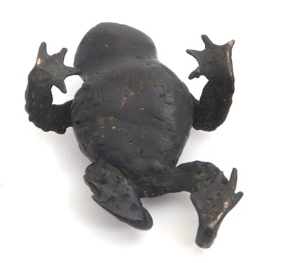 Lot 92 - Mixed Lot: A cast bronzed model of a toad,...
