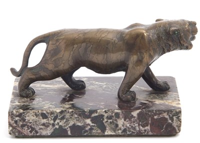 Lot 93 - Early 20th Century bronze sculpture study of a...
