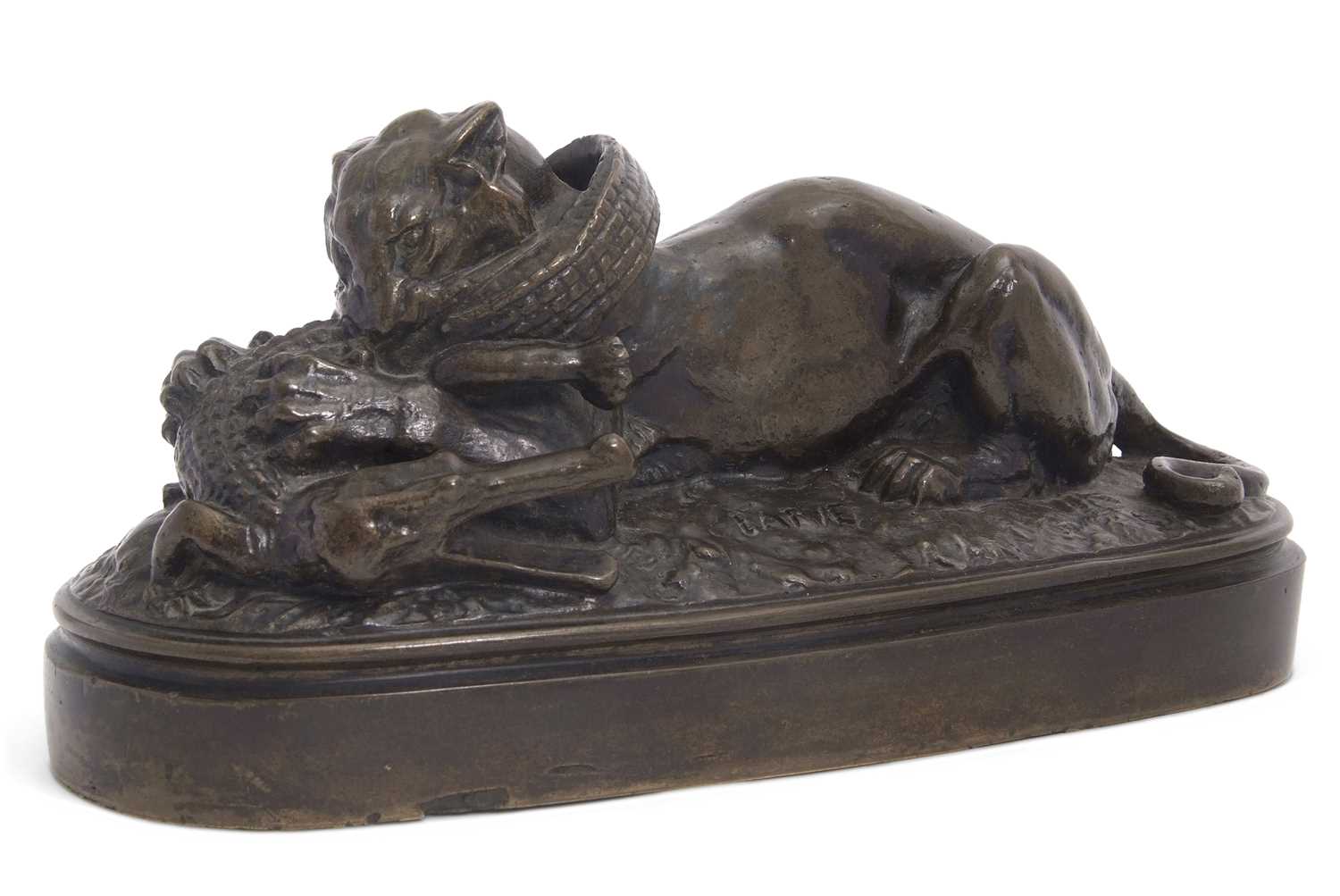 Lot 95 - An antique cast bronze sculpture after Antoine-...