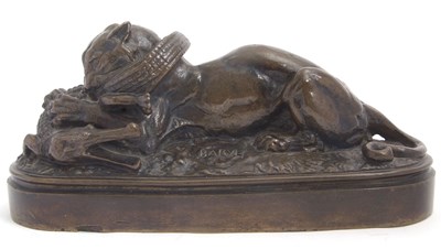 Lot 95 - An antique cast bronze sculpture after Antoine-...