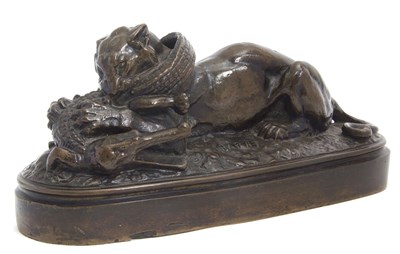 Lot 95 - An antique cast bronze sculpture after Antoine-...