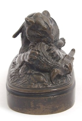 Lot 95 - An antique cast bronze sculpture after Antoine-...