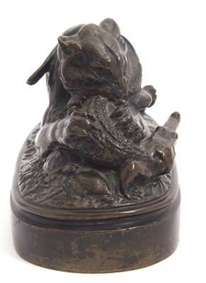 Lot 95 - An antique cast bronze sculpture after Antoine-...