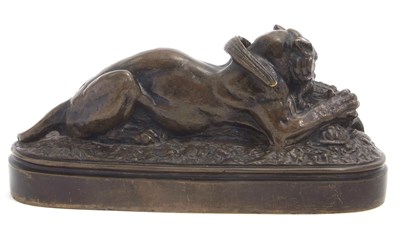 Lot 95 - An antique cast bronze sculpture after Antoine-...