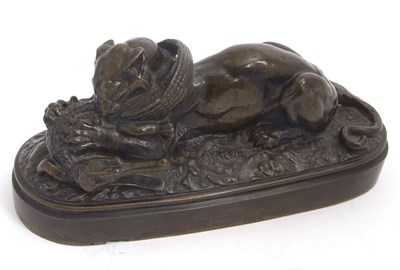 Lot 95 - An antique cast bronze sculpture after Antoine-...
