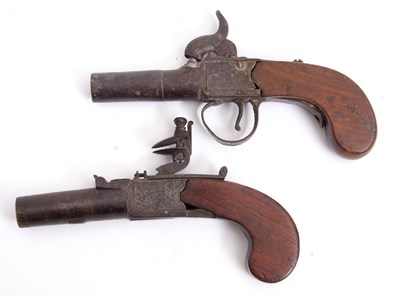Lot 96 - A late 18th Century flintlock pocket pistol,...