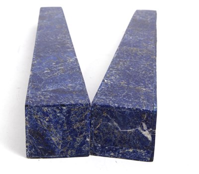 Lot 97 - A pair of large polished Lapis Lazuli obelisks,...