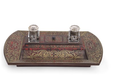 Lot 98 - A 19th Century Boulle and brass ink stand,...