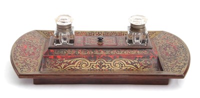 Lot 98 - A 19th Century Boulle and brass ink stand,...