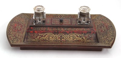 Lot 98 - A 19th Century Boulle and brass ink stand,...