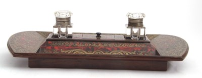 Lot 98 - A 19th Century Boulle and brass ink stand,...