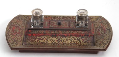 Lot 98 - A 19th Century Boulle and brass ink stand,...