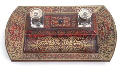 Lot 98 - A 19th Century Boulle and brass ink stand,...