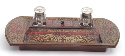 Lot 98 - A 19th Century Boulle and brass ink stand,...