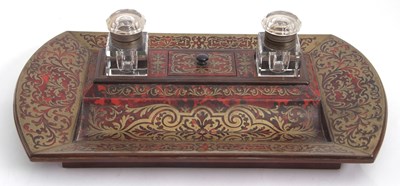 Lot 98 - A 19th Century Boulle and brass ink stand,...