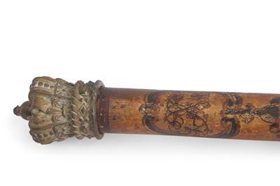 Lot 99 - A George IV Tipstaff, the long wood painted...
