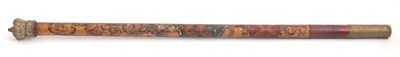 Lot 99 - A George IV Tipstaff, the long wood painted...