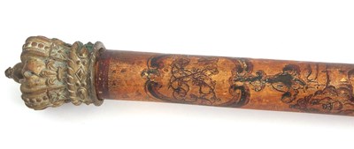 Lot 99 - A George IV Tipstaff, the long wood painted...