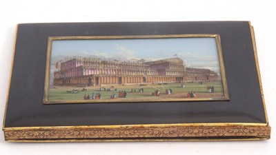Lot 100 - A Victorian papier mache desk blotter or...