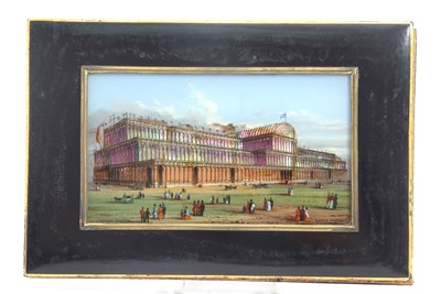 Lot 100 - A Victorian papier mache desk blotter or...