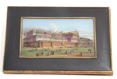 Lot 100 - A Victorian papier mache desk blotter or...