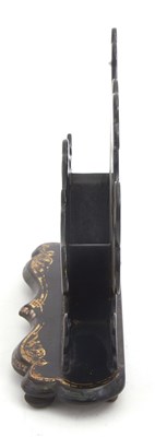 Lot 100 - A Victorian papier mache desk blotter or...