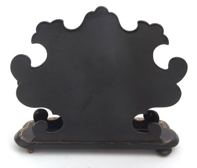 Lot 100 - A Victorian papier mache desk blotter or...