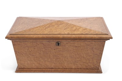 Lot 103 - A large early 19th Century birds-eye maple tea...