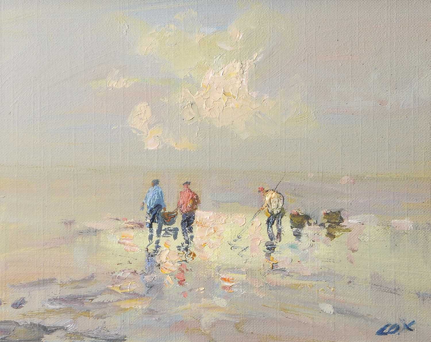 Lot 633 - Jack Cox (1914-2025), Cockling at Wells,...