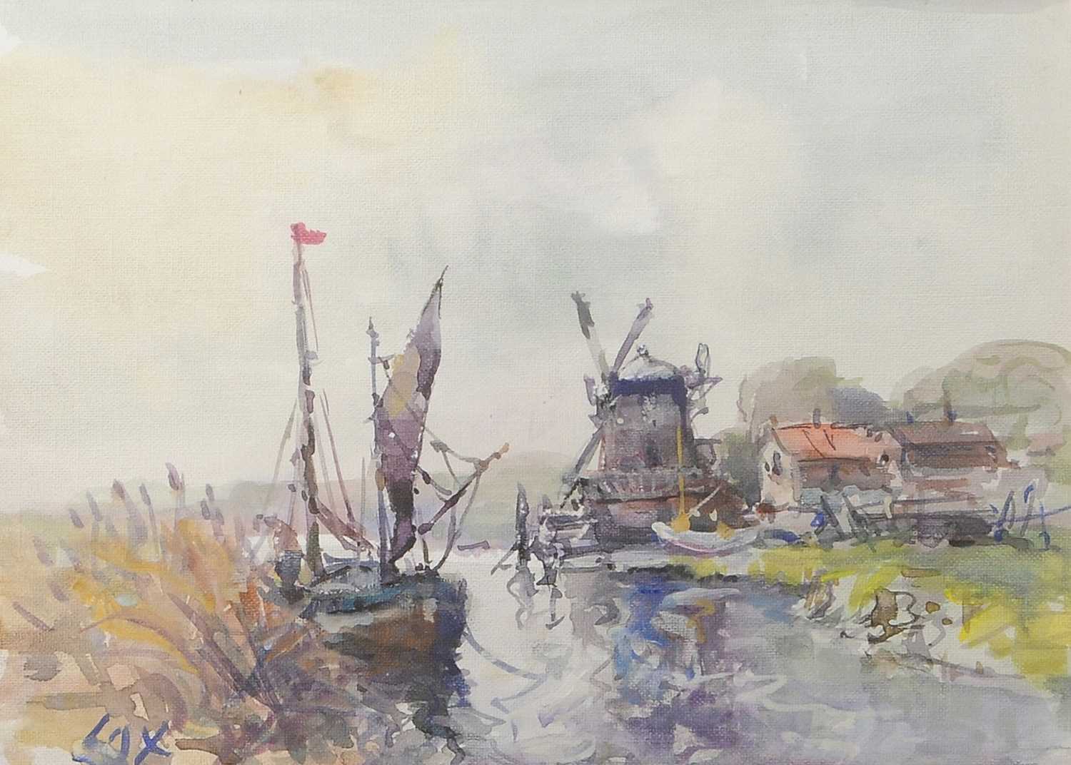 Lot 652 - Jack Cox (1914-2005), Estuary scene (Cley...