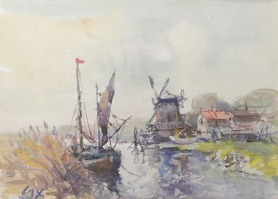 Lot 652 - Jack Cox (1914-2005), Estuary scene (Cley...
