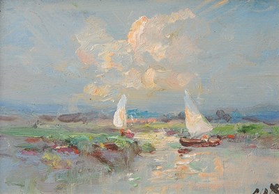 Lot 629 - Jack Cox (1914-2005), inscribed on backboard...