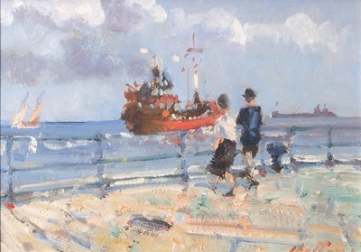 Lot 619 - Geoffrey Chatten (1938-2025), "On the Pier,...