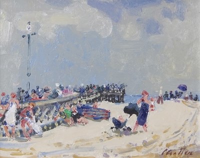 Lot 644 - Geoffrey Chatten (1938-2025), "Jetty", oil on...
